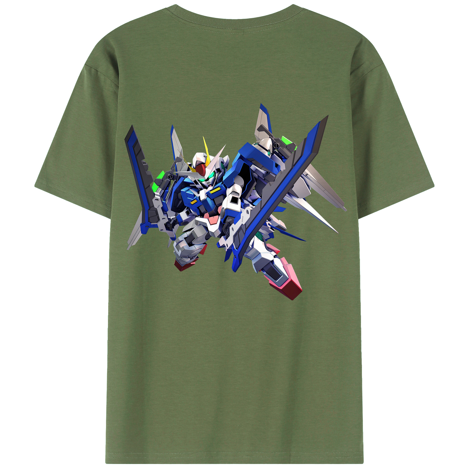 （画像用） 機動戦士ガンダム Mobile Suit Gundam 綿100％ メンズ半袖Tシャツ（バックプリント） 通気性